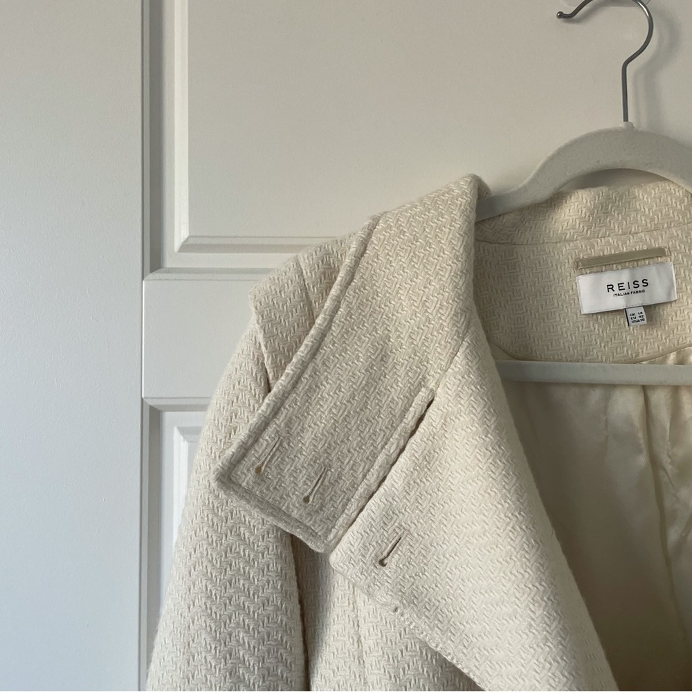 Reiss Cream Belted Jacket - Picture 11 of 11